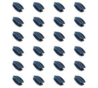 Lot de 24 isolateurs de clôture électrique en plastique pour systèmes de rails en U et fixations en acier inoxydable Noir 12 ou 24 unités