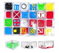Lot de 24 jeux de patience pour enfants, calendrier de l'avent, mini puzzles, jeux d'adresse, jeux de réflexion, convient comme cadeaux de fête d'anniversaire, calendrier de l'avent, souvenir