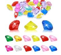 Lot de 24 jouets de plongée pour piscine - En pierre précieuse - Jouet de plongée pour enfants - Pour l'été - Pierres précieuses sous-marines - Cristal acrylique et diamant