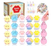 Lot de 24 jouets Taba spongieux avec autocollants kawaii pour enfants de 4 à 8 à 12 ans, boîte au trésor pour salle de classe, jouets sensoriels Mochi anti-stress, sacs à friandises, piñata pour