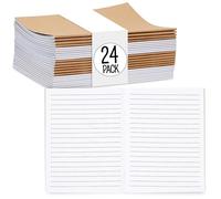 Lot de 24 journaux kraft lignés en vrac, 21,6 x 27,9 cm, 48 pages chacun - Cahiers d'écriture A4 avec couverture de 250 g/m² et papier 120 g/m², parfaits pour l'école, le bureau, les voyages et les