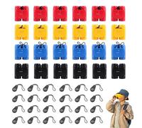 Lot de 24 jumelles pour enfant résistantes aux chocs pliables avec cordon de cou, équipées d'une boussole pour enfants de 3 à 12 ans, observation des oiseaux et camping pour safari, jungle