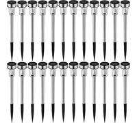 Lampes de jardin - TECTAKE - Lot de 24 Spots d'extérieur solaires étanches LED allumage automatique lumière colorée