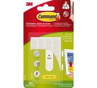 Lot de 24 languettes adhésives Tableaux COMMAND, blanc