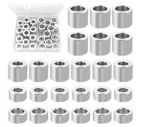 Lot de 24 manchons d'espacement ronds en aluminium pour vis M6 M8