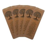 Lot de 24 marque-pages arbre de vie avec poème de condoléances - Cadeaux funéraires pour invités - En vrac - À distribuer à la célébration de la vie, commémoratif