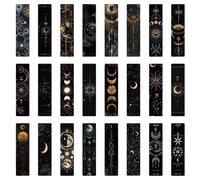 Lot de 24 marque-pages en papier astrologie, marque-pages de tarot, motifs esthétiques, 15 x 3,9 cm, pour étudiants, enseignants, amis