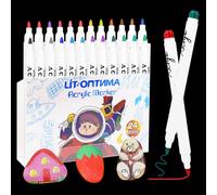 Lot De 24 Marqueurs Acryliques Pour Pierres, Crayons Acryliques Pour Peinture Sur Bois, Imperméables, Marqueurs Permanents Pour Albums Photo, Papier, Céramique, Citrouille, Toile, Halloween