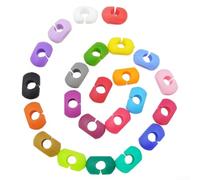 Lot de 24 marqueurs de verre à vin en silicone avec étiquettes à pression pour une utilisation lors d'événements, garder une trace des boissons lors de fêtes, dîners et réunions sociales