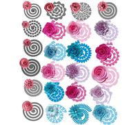 Lot de 24 matrices de découpe en métal en forme de fleurs 3D pour la fabrication de cartes, le scrapbooking, le gaufrage, les pochoirs, les loisirs créatifs, les loisirs créatifs