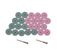 Lot de 24 meules de 20 mm pour perceuse, mèches de polissage émeri avec tiges d'extension