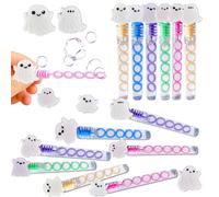 Lot de 24 mini baguettes à bulles en forme de fantômes d'Halloween pour l'école, les étudiants, les vacances, les fêtes d'Halloween