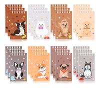 Lot de 24 mini blocs-notes à spirales sur le thème du chien, pour fête ou anniversaire d'enfant, 5,9 x 10,9 cm