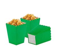Lot de 24 mini boîtes à popcorn vertes en carton pour popcorn