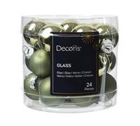 Lot de 24 Mini Boules de Noël en Verre - 2,5 cm - Mat et Brillant - Décoration de Sapin - Romarin