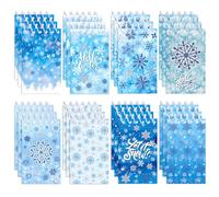Lot de 24 mini carnets de poche de Noël en forme de flocon de neige, 6,9 x 10,9 cm, petits blocs-notes d'hiver pour fête d'anniversaire, cadeau pour bureau, école, enseignant, salle de classe