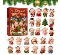 Lot de 24 mini décorations de Noël en acrylique 2D à suspendre | Ensemble de décorations de vacances réutilisables pour arbres de Noël, couronnes de Noël, accessoires d'emballage cadeau