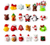 Lot de 24 Mini-squishies de Noël pour Enfants, Jouets Anti-Stress, mochis pour garçons et Filles, Cadeaux de Noël Amusants pour Enfants