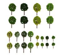 Lot de 24 modèles de diorama, 2,5 à 3,5 cm, arbustes, végétation, maquette, train, diorama, paysage, parc, architecture, paysage, échelle HO OO