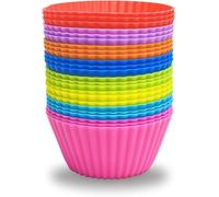Lot de 24 moules à muffins en silicone - 8 couleurs - Réutilisables - En silicone de qualité supérieure - Sans BPA - Pour muffins et cupcakes