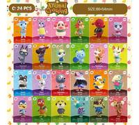 Lot de 24 NPC cartes de jeu NFC pour ACNH rares pour animaux Crossing New Horizons pour Amiibo Cards Série 5 pour Villager Switch/Switch Lite/Wii U