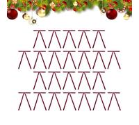 Lot de 24 nœuds de Noël en velours - Vintage - Décorations de Noël - Nœuds en velours rustique - Nœuds de Noël pour la maison, l'extérieur