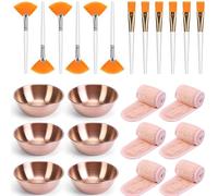 Lot de 24 outils de soins de la peau quotidiens en plastique, fournitures de beauté essentielles pour la maison et les voyages pour esthéticiennes