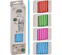 Lot de 24 pailles en papier de 50 pièces pour fête, cocktail, boisson, mélange