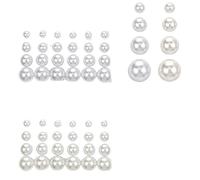 Lot de 24 paires de boucles d’oreilles en perles - ensemble mixte de clous et pendants élégants pour femme, perles simulées brillantes, accessoires bijoux mode quotidien & cadeau
