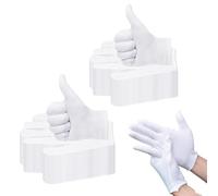 Lot de 24 paires de gants en coton blanc pour mains sèches, respirants, hydratants - Gants en coton blanc pour femme pour l'hydratation cosmétique et l'inspection des bijoux (24 paires)