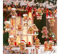 Lot de 24 panneaux de décoration de Noël en plastique double face, conçus pour une utilisation en extérieur pour améliorer les décorations festives de cour, de jardin ou de porche (018)