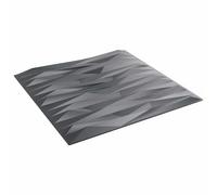 Lot de 24 panneaux muraux gris pierre - 50 x 50 cm - Mousse XPS 3D - Revêtement mural avec aspect pierre - Pour salon, chambre à coucher, cuisine, rénovation DIY