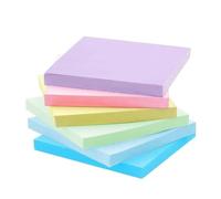 Lot de 24 paquets de notes adhésives carrées 7,6 x 7,6 cm, 300 feuilles au total, couleurs macarons fluo et Morandi, bloc-notes autocollants carrés, bureau et école
