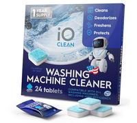 Lot de 24 pastilles nettoyantes et détartrantes pour machine à laver HE - Nettoyage en profondeur et détartrage pour machines à laver avant et à chargement par le dessus - Tablettes très efficaces
