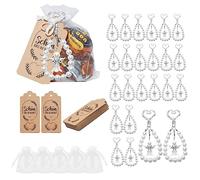 Lot De 24 Pendentifs Ange Gardien, Porte-CléS Ange Gardien, Mariage, BaptêMe, Pour NoëL, Mariage, Cadeaux D'InvitéS, Communion, Remerciement, Cadeaux (blanc)