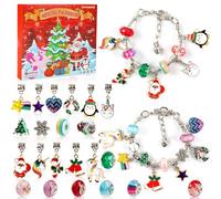 Lot de 24 pendentifs compte à rebours de Noël, tels que couronnes, pingouins, hochets de Noël, calendrier de l'Avent 2024 pour cadeau de vacances, décoration de Noël