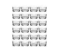Lot de 24 photophores en Verre Transparent 4,5 x 2,5 cm avec Aspect Luxueux