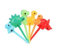 Lot de 24 pics alimentaires fourchettes à fruits pour enfants, brochettes amusantes, dinosaures 3D, mini fourchettes pour enfants, réutilisables, fourchettes en plastique pour boîte à déjeuner, fête