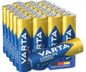 Lot de 24 piles Alcaline Varta Longlife Power type AA (LR6) 1,5V
