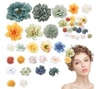 Lot de 24 pinces à cheveux en forme de fleur Kraeoke - Multicolore - Pour fêtes et plage