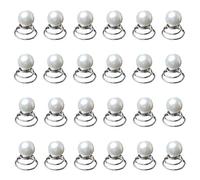 Lot de 24 pinces à cheveux en forme de spirales avec perles et diamants - Accessoire de coiffure de mariage pour femme/fille - Accessoire de coiffure de mariée - Perles de cheveux et épingles à
