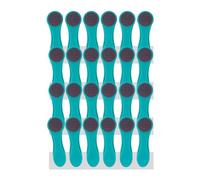 Lot de 24 pinces à linge avec ressorts de compression en acier inoxydable et poignée Soft Grip Soft Touch Softtouch Turquoise/gris foncé