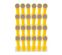 Lot de 24 pinces à linge avec ressorts de compression en acier inoxydable et poignée Soft Grip Soft Touch Softtouch Jaune/gris