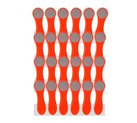 Lot de 24 pinces à linge avec ressorts de compression en acier inoxydable et poignée Soft Grip Soft Touch Softtouch Orange Gris