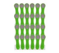 Lot de 24 pinces à linge avec ressorts en acier inoxydable et poignée Soft Grip Softtouch - Vert et gris
