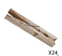 AC-Déco – Pinces à linge – Lot de 24 en bois