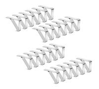 Lot de 24 pinces à nappe triangulaires en acier inoxydable pour une tenue sûre en intérieur ou en extérieur