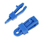 Lot de 24 pinces crocodiles en plastique imperméables et réutilisables pour activités de plein air, camping, agriculture, jardin (bleu)