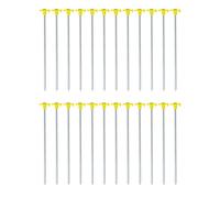 Lot de 24 piquets de tente de camping robustes en métal antirouille galvanisé pour extérieur (30 cm)
