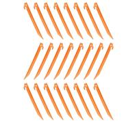 Lot de 24 piquets de tente en plastique de 230 mm, piquets de paysage, piquets d'auvent, camping et caravane (orange)